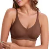 Sujetador de gel europeo y americano sin costuras, sin varillas, suave, cómodo, transpirable, con tirantes ajustables, escote pronunciado en V, lencería sexy y hermosa en la espalda