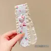 Fita Mágica Infantil Desenho Laço Renda Franja Patch para Meninas Pequenas, Fixador de Cabelo Amigo do Cabelo para Meninas