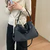 Bolso de mano para mujer para ir al trabajo, se puede llevar como bolso cruzado, casual y versátil, bolso de hombro gris, bolso de hombro de lujo ligero de alta gama