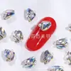 Manicura Nueva Pila Diamante Mariposa Rectangular Octagonal Corazón Torcido Mini Pila Diamante Accesorios de Decoración para Uñas