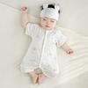 Mamelucos para Bebé, Batas de Verano Delgadas de Manga Corta para Niños y Niñas, Ropa de Verano para Bebé, Ropa Transpirable para Gatear, Ropa para Recién Nacido