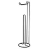 [Liquidación] Sostenedor de pañuelos de hierro simple y práctico transfronterizo de piso a piso para baño, alambre de hierro grueso, soporte para pañuelos negro