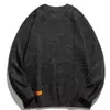 Suéter pullover de otoño e invierno, casual y versátil, top de punto de corte holgado, camisa de hombre de moda estilo coreano