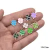 Colgante de trébol de cuatro hojas de la suerte multicolor de venta caliente transfronteriza con goteo de aceite Accesorios de joyería de aleación DIY Colgante de collar y pulsera