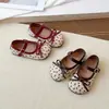 Zapatos de Cuero Estilo Coreano para Niñas, Nuevos Primavera y Otoño 2026, Zapatos Planos Individuales Suaves de Suela Blanda, Estilo Bosque Dulce, Zapatos de Princesa Antideslizantes