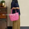 Bolso de Agujeros de Eva Estilo Europeo y Americano, Bolso de Media Luna DIY, Bolso de Vacaciones en la Playa, Bolso de Hombro Tote Portátil