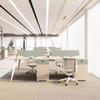 Escritorio Sencillo y Moderno para Personal Muebles de Oficina para 24/6 Personas Combinación de Escritorio y Silla para Empleado de Oficina Portatarjetas
