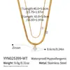 Colar com Pingente Xia Ling Europeu e Americano Transfronteiriço de Aço Inoxidável Multicamadas de Zircônia Banhado a Ouro 18K Empilhável Leve Luxo Versátil