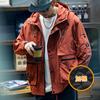 Chaqueta de trabajo estilo americano para hombre, chaqueta holgada de primavera, de marca de moda, de talla grande, resistente al viento, chaqueta informal roja para hombre, primavera y otoño