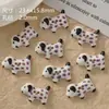 Botões de cerâmica fofos de cachorrinho pintados à mão, materiais para pulseira DIY feita à mão e acessório de vestuário, contas soltas