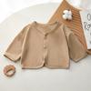 Chengbao - Ropa de verano para bebés, top fino para niños y niñas, abrigo modal de color liso, cárdigan de verano para bebés