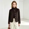 26 Nuevo Abrigo de Lana de Oveja Doble Cara para Principios de Otoño Abrigo Corto de Lana Gruesa Simple Chic Top para Mujer 22959
