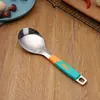 Espátula pá de fritar colher de sopa escorredor utensílios de cozinha de aço inoxidável colher de mingau espessa conjunto utensílios de cozinha domésticos pá de cozinha