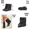 Botas de hebilla de moda estilo francés, botines, botas plisadas planas, botines de verano, cómodas, duraderas, versátiles, botas de tacón de bloque