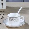 Taza de café y plato de cerámica estilo europeo, juego creativo simple para el hogar, taza de té de la tarde británica, taza para té negro, se puede formular