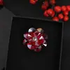 Flor de cristal de alta permeabilidade Camélia dupla flor de cristal de vidro com contas flor siy grampo de cabelo antigo acessórios de cabelo atacado