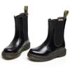 Cross-border 2976 botas Chelsea Women's Hi mid-calf Martin botas femininas de couro britânico casual plus size sapatos de couro