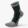 Calcetines con Dedos para Hombre Suela Gruesa de Toalla Absorbente de Sudor Transpirables Desodorantes Calcetines de Dedos Divididos Calcetines de Rizo para Otoño e Invierno Calcetines para Correr al Aire Libre