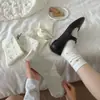 Calcetines Blancos Versátiles para Principios de Otoño, Calcetines sin Costuras para Maternidad, Calcetines Casuales Holgados, Calcetines de Color Sólido de Moda para Niñas, Serie Blanca