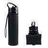 Directamente de la Fábrica Fuente, Botella de Agua Plegable para Ciclismo de 600 ml, Portátil para Uso en Exteriores, Antiderrames, Silicona de Grado Alimenticio, Personalizable