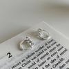 Aretes Transfronterizos Europeos y Americanos de Plata de Ley 925 Aretes y Pendientes Giratorios de Anillo Personalizados Simples