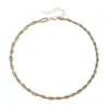 Collar Cruzado de Joyería Europea y Americana Cadena de Serpiente de Cristal Dorado Envolvente para Mujer, Cadena para Clavícula con Empalme Estilo Chica Sexy Hot de Instagram