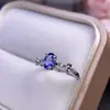 ¡Anillo de tanzanita natural, finamente elaborado con plata 925! La piedra principal es una tanzanita natural de 5*7 mm, admite pruebas