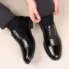 Zapatos Formales de Negocios Casuales de Cuero de Vaca de Triple Articulación Aumentados para Hombre Zapatos de Cuero para Viaje al Trabajo Novio Derby de Boda