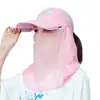 Sombrero protector solar de verano para niños, protección UV, velo para exteriores, para ciclismo, sombrero retráctil de ala grande