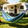 Hamaca Exterior Camping Ocio Lona Engrosada Arcoíris Hamaca Ocio Hamaca Suministros de Viaje Columpio Fabricante Venta al por Mayor