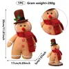 Pelúcia de Natal Figura de Pão de Gengibre Com Chapéu de Chefe Laço Boneca de Decoração de Natal Temporada de Festas de Natal Decoração