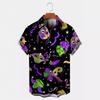 Camisa de Elementos Creativos Transfronterizos de Comercio Exterior 2023 Nueva Impresión Digital 3D Camisa Holgada de Manga Corta Moderna Top para Hombre