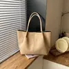 Bolsa de Mão Estampa de Leopardo Feminina 2026 Nova Outono Melade Retro Camurça Bolsa de Ombro Único Grande Capacidade Bolsa Tote para o Dia a Dia