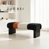 Taburete Sofá Minimalista Estilo Italiano para Sala de Estar, Taburete Moderno para Pie de Cama, Banco de Diseñador para Dormitorio, Taburete para Cambiar Zapatos en Habitación Modelo, Taburete para Entrada