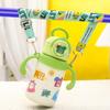Creative desenhos animados crianças punho copo palha bebê beber copo sacola água copo bounce tampa com fechadura copo de vácuo