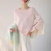 Tienda Insignia Shanghai Dan Nong / Suéter Delgado de Hilo de Papel Japonés Sin Costuras Cuello Redondo para Mujer, Suéter de Manga Larga de Verano Protector Solar
