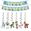 Nuevo en stock Toy Story Dios Feliz Cumpleaños Banderín Colgante Transfronterizo Caliente Tarjeta para Pastel Cola de Pez