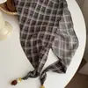 Bufanda de Lunares Estilo Academia Retro para Mujer, Bufanda de Seda, Accesorio Decorativo Multiusos para Primavera y Verano, Pañuelo para la Cabeza, Cinturón