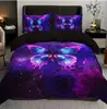 Juego de Tres Piezas Transfronterizo Caricatura Mariposa Impresión Digital 3D Exportación de Amazon Ropa de Cama Textiles para el Hogar Juego de Tres Piezas Al por Mayor