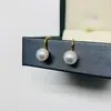 Aretes de Plata de Ley con Perlas Naturales para Mujer Elegantes de Alta Gama Atmosféricos Lujo Ligero Estilo Francés Celebridad de Internet Diseño de Nicho Estilo Frío Arete