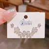 2025 Nuevos Pendientes de Flor de Mariposa y Circonita Juego de Tres Pares Estilo de Lujo Accesible para Mujer Pendientes Exquisitos de Gama Alta Set de 6 Piezas
