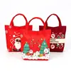 Bolsa de Lienzo Navideña Linda Bolsa de Regalo Navideño Caricaturesca Femenina Bolsa de Compras de Alto Valor Transfronteriza