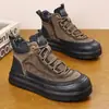 Zapatos Nuevos de Lana y Algodón de Invierno, Forro de Felpa Cálido y Engrosados, Deportivos y de Ocio, Integrados con Piel, Antideslizantes para Exteriores del Noreste, para Hombre