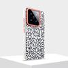 Funda para Teléfono Móvil para Xiaomi 14Pro Nueva XIAOMI Cuero de Ante Pintado Mi14 Funda Protectora de Lente Metálica Grafiti
