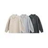 Suéter polo masculino estilo japonês com degradê, corte solto e relaxado, perfeito para outono e inverno, top de tricô casual