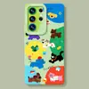 Funda de Teléfono Animales Coloridos Compatible para Samsung s26 s25+ Dopamina s24 Dibujos Animados con Correa s23ultra Funda Suave