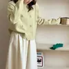 Cardigan de Tricô Fresco Tridimensional de Cereja Estilo Coreano Outono e Inverno Gola Redonda de Botão Único Suave Macio Cera Redutor de Idade Jaqueta Suéter