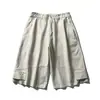 Ropa Vintage Yidao 2026 Verano Nuevo Japonés Retro Moderno Deconstruido Patchwork Recto Holgado Cargo Pantalones Siete Hombres