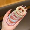Corda de Cabelo Colorida Coreana Sem Marcas Linha Telefônica Rabo de Cavalo Alto Corda de Cabelo Alta Elasticidade Acessórios de Cabelo Doces Frescos Acessórios de Cabeça