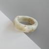 Anel de Resina Criativo Coreano Uilz para Mulheres, Design de Nicho Estilo Ins, Anel de Banda Liso Fashion e Simples, Joia Personalizada